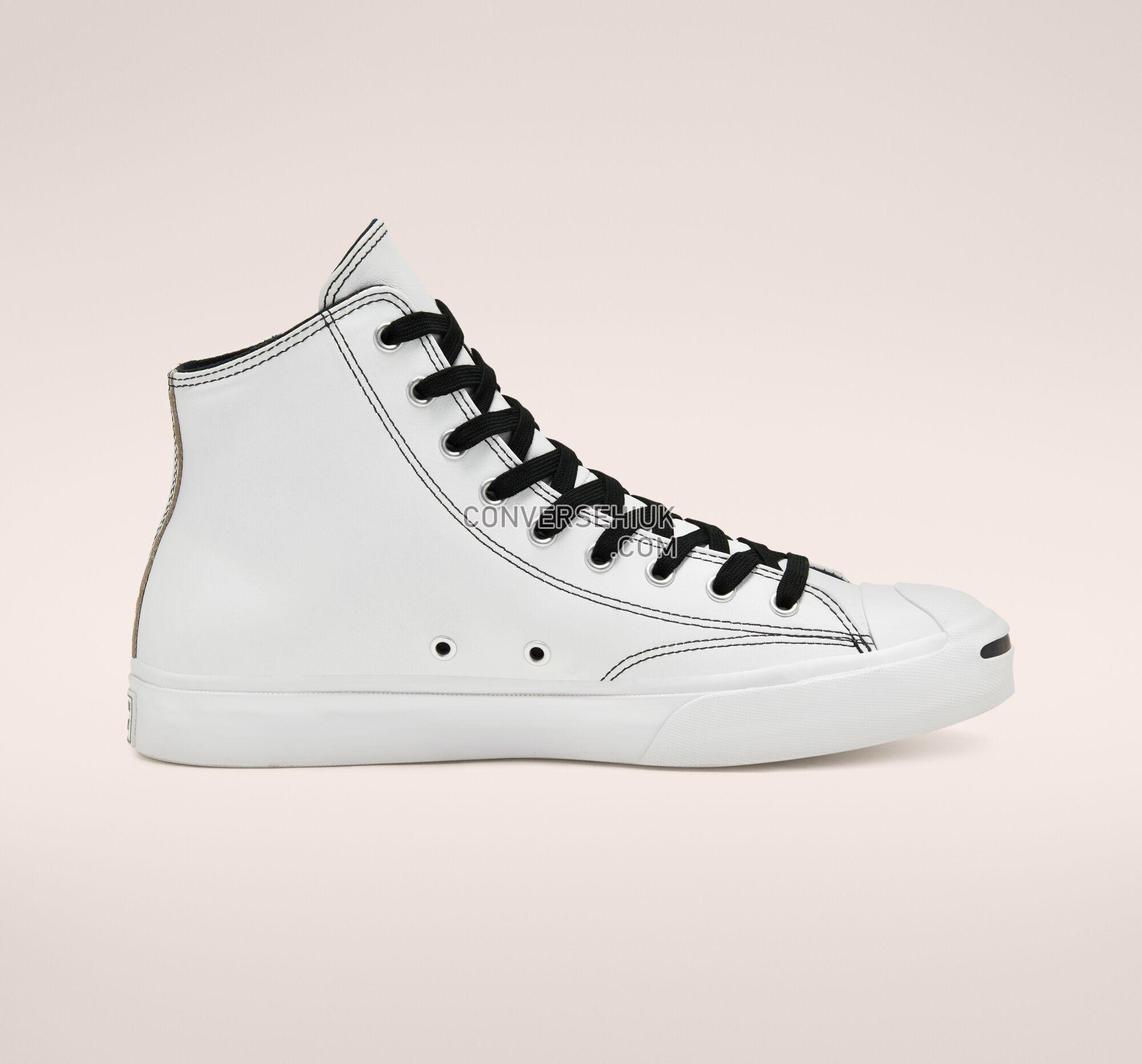 Converse Leather Side Zip Jack Purcell White/Black/White 167329C Shoes