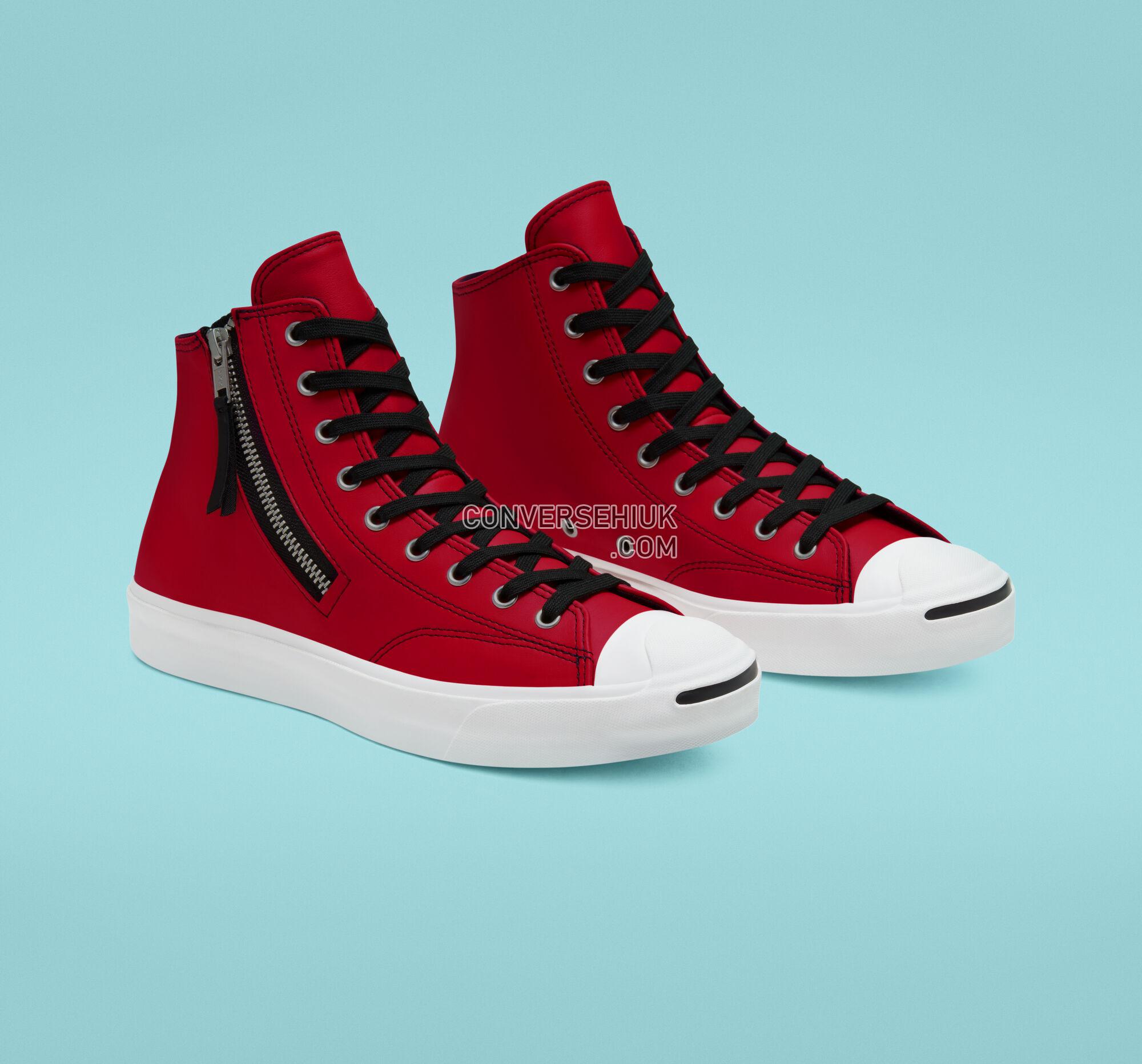 Converse Leather Side Zip Jack Purcell University Red/Black/White 167328C Shoes