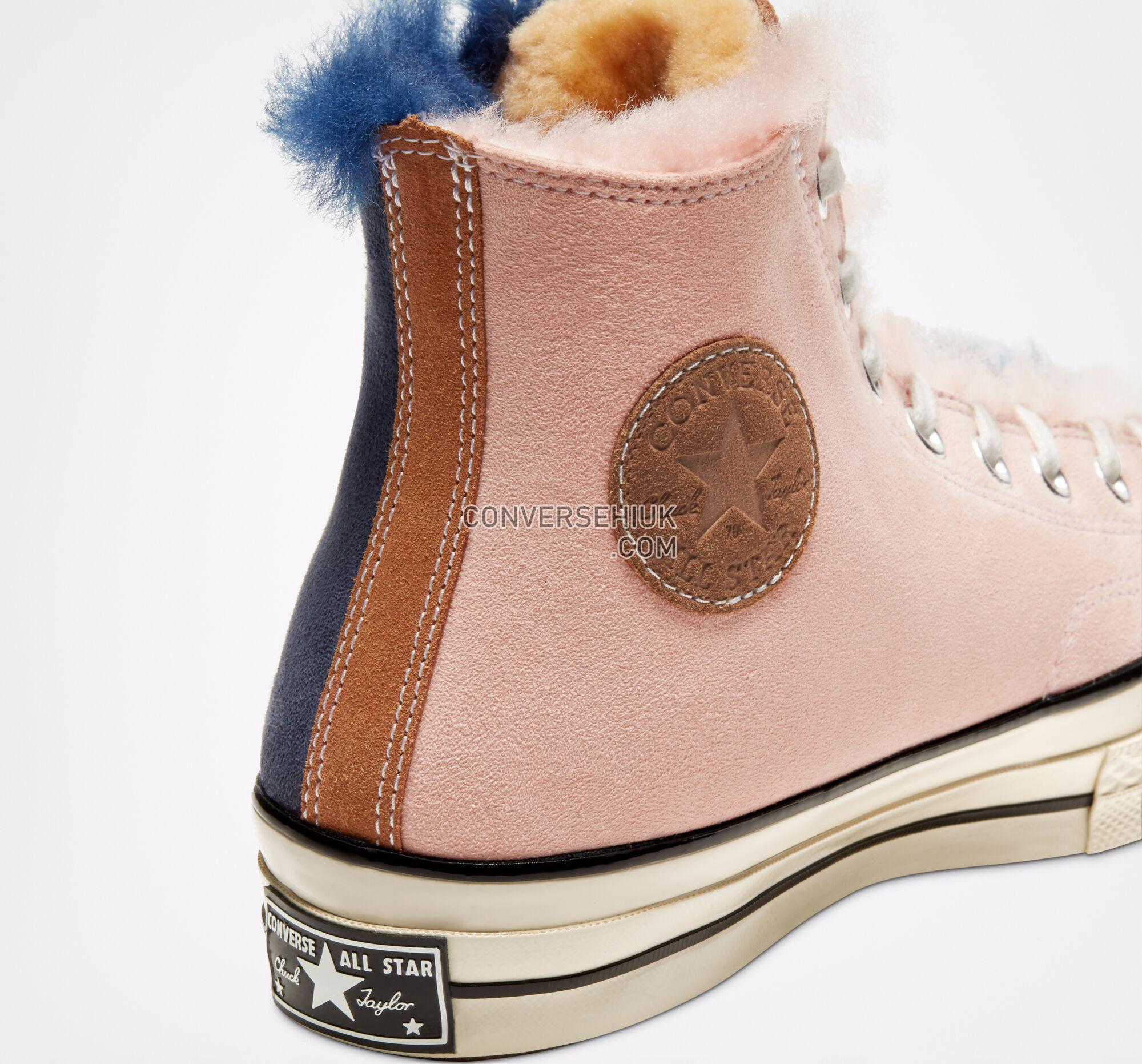 Converse Shearling Chuck 70 Navy Blue/Baby Pink/Egret 166319C Shoes