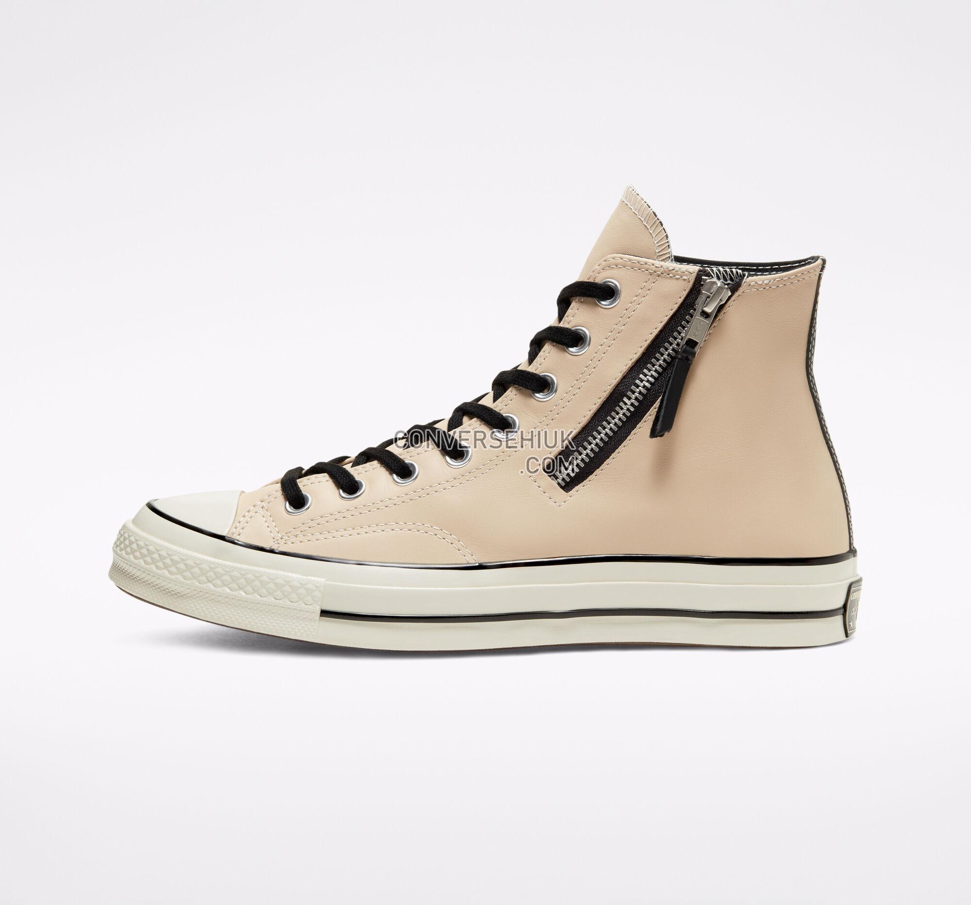 Converse Leather Side Zip Chuck 70 Desert Ore/Black/Egret 166722C Shoes