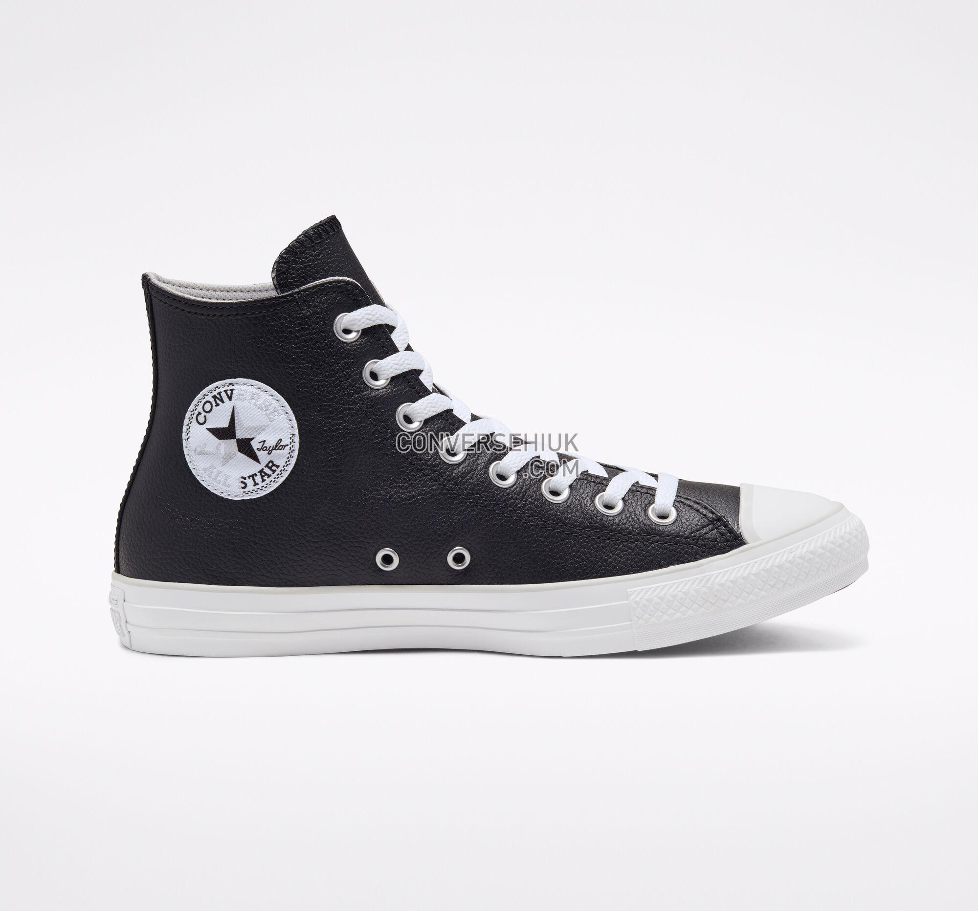 Converse Seasonal Color Leather Chuck Taylor All Star Black/White/Mouse 166730C Shoes