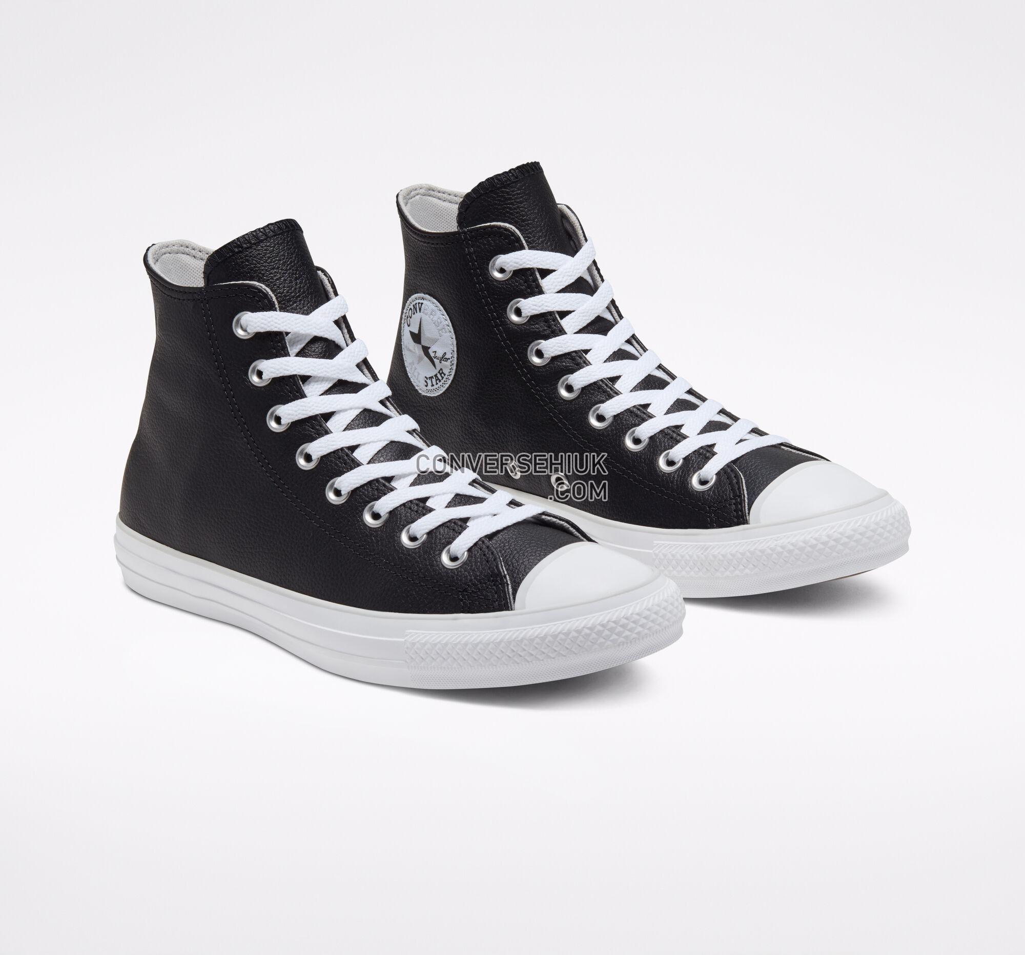 Converse Seasonal Color Leather Chuck Taylor All Star Black/White/Mouse 166730C Shoes