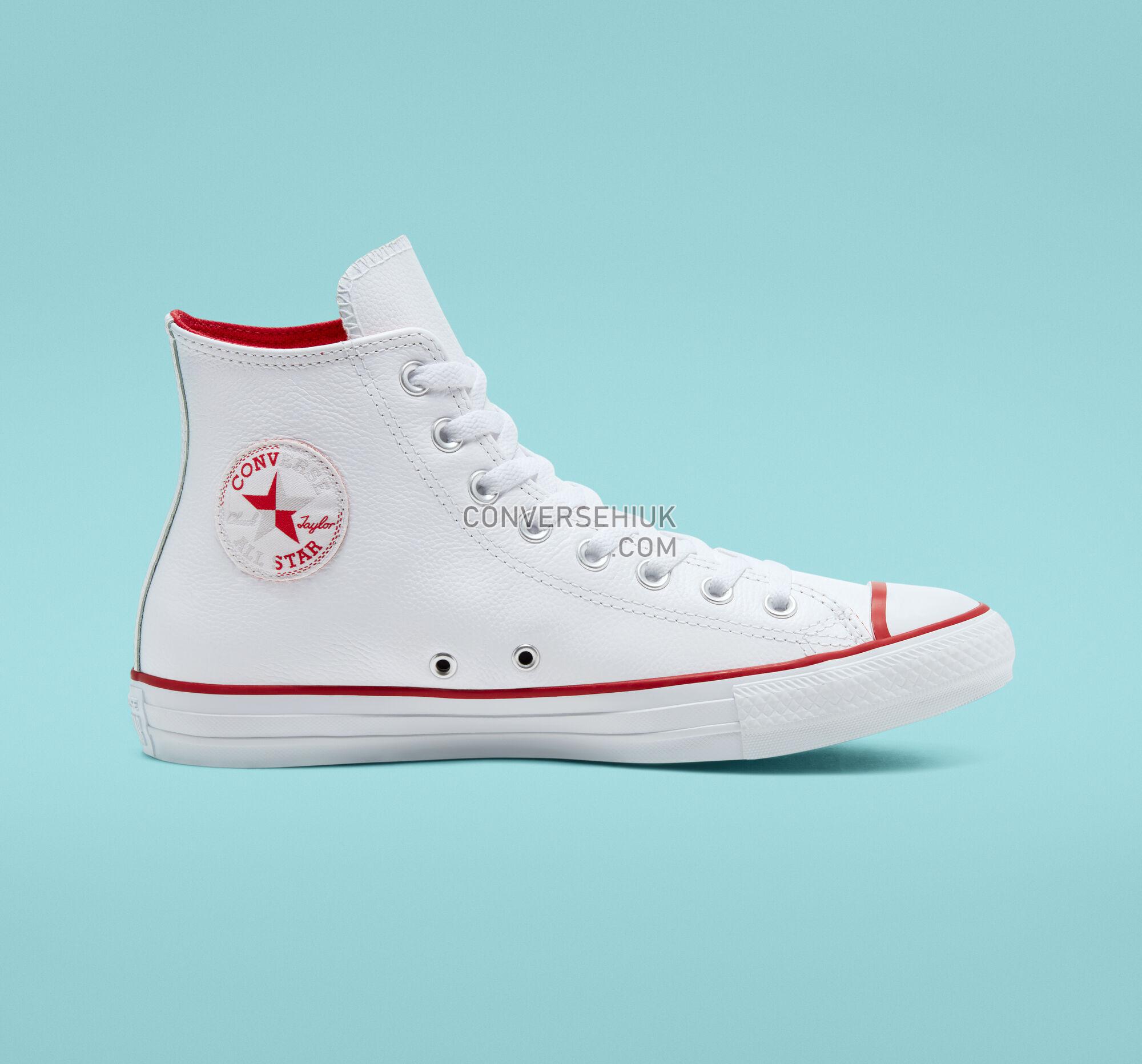 Converse Seasonal Color Leather Chuck Taylor All Star White/Mouse/University Red 166729C Shoes