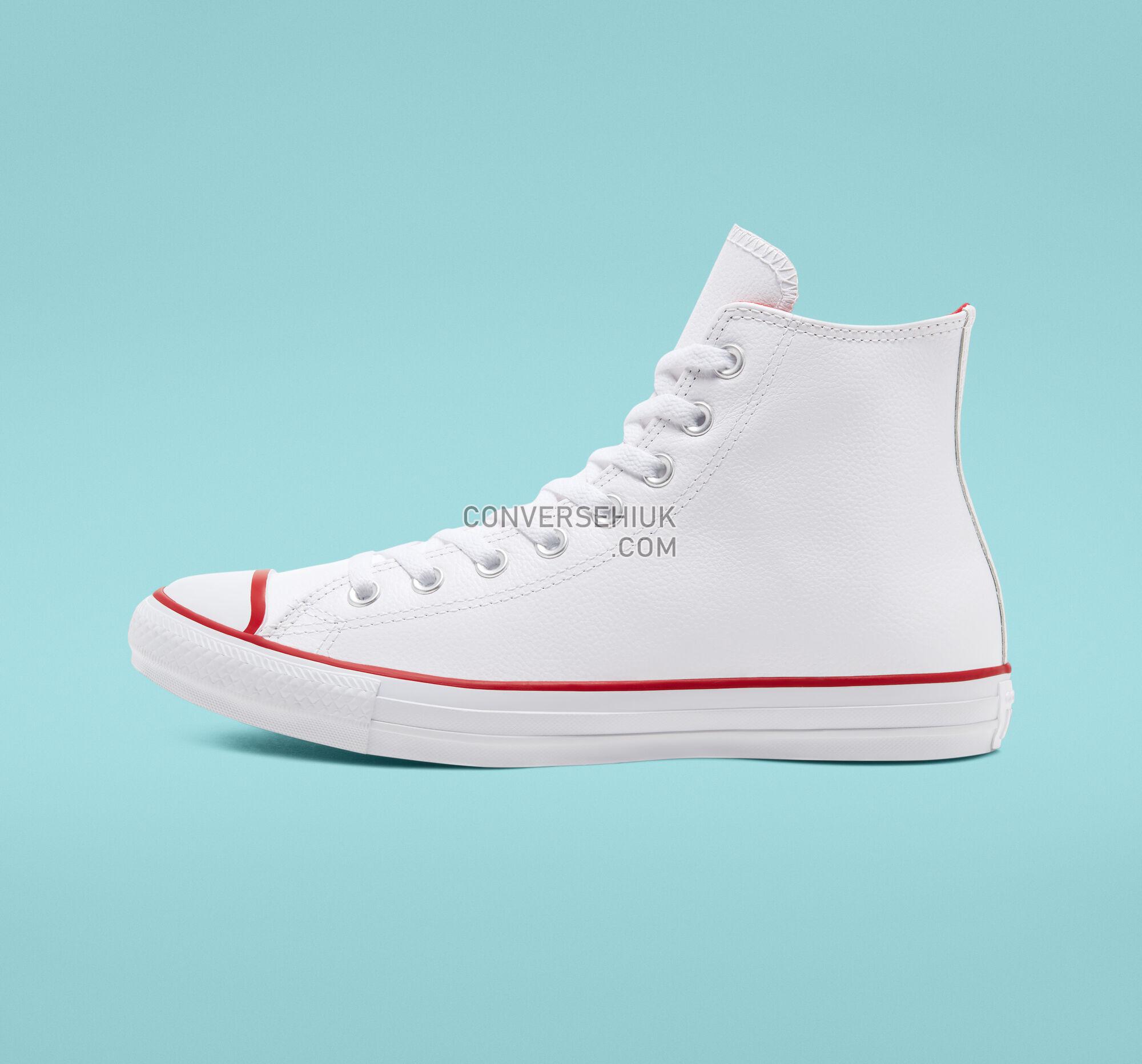 Converse Seasonal Color Leather Chuck Taylor All Star White/Mouse/University Red 166729C Shoes