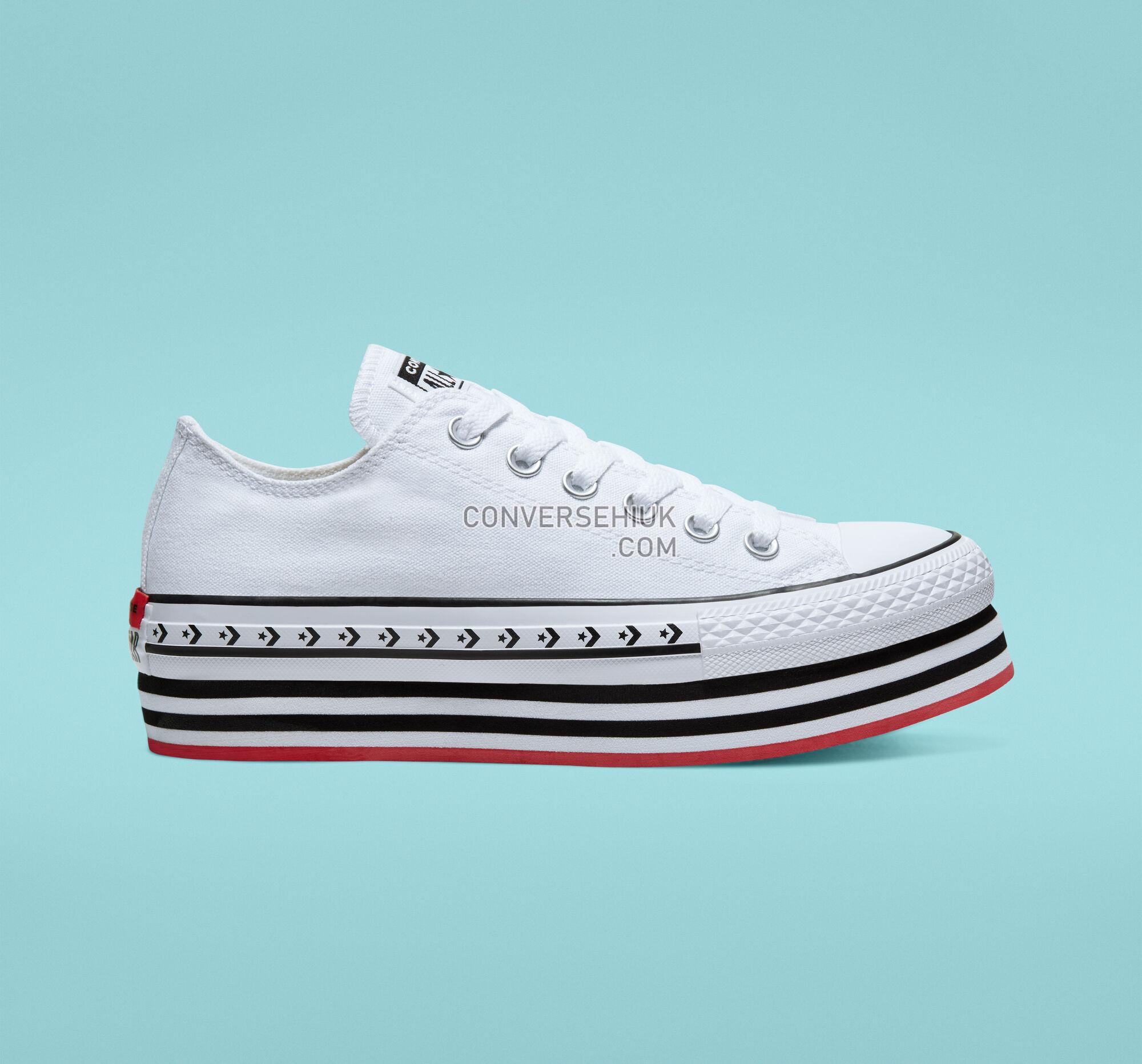 Converse Logo Play Platform Chuck Taylor All Star White/Black/White 566762C Shoes