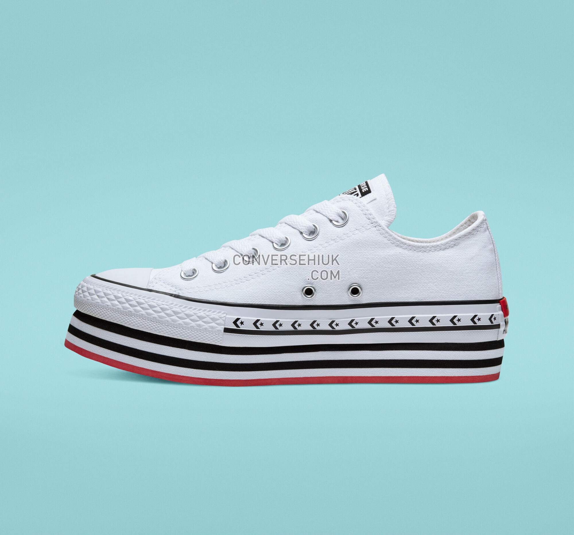 Converse Logo Play Platform Chuck Taylor All Star White/Black/White 566762C Shoes