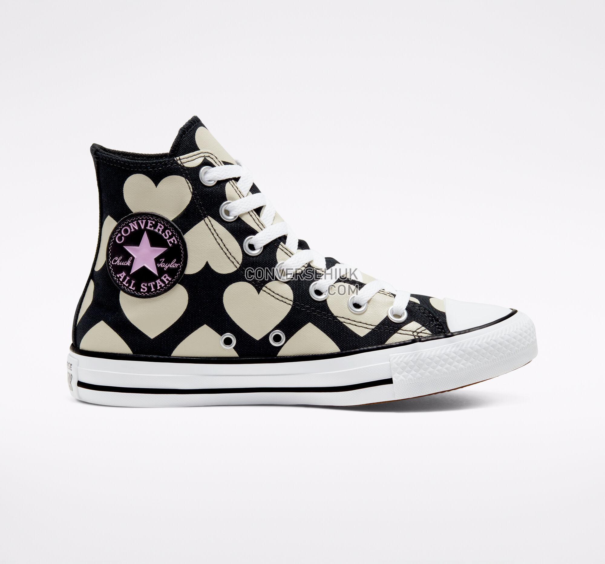 Converse Twisted Hearts Chuck Taylor All Star Black/Natural Ivory/White 567143F Shoes