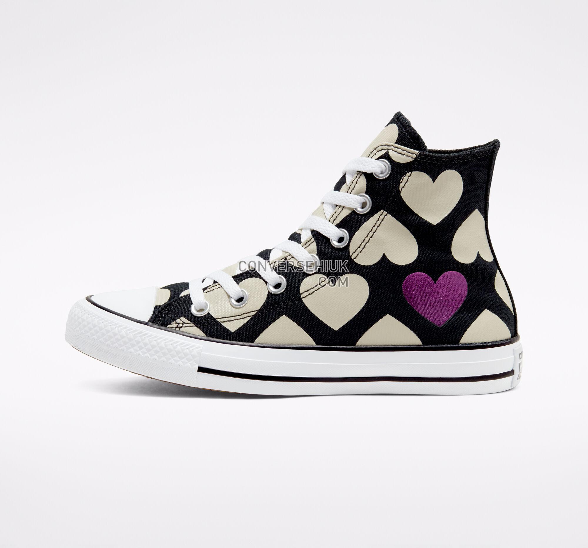 Converse Twisted Hearts Chuck Taylor All Star Black/Natural Ivory/White 567143F Shoes