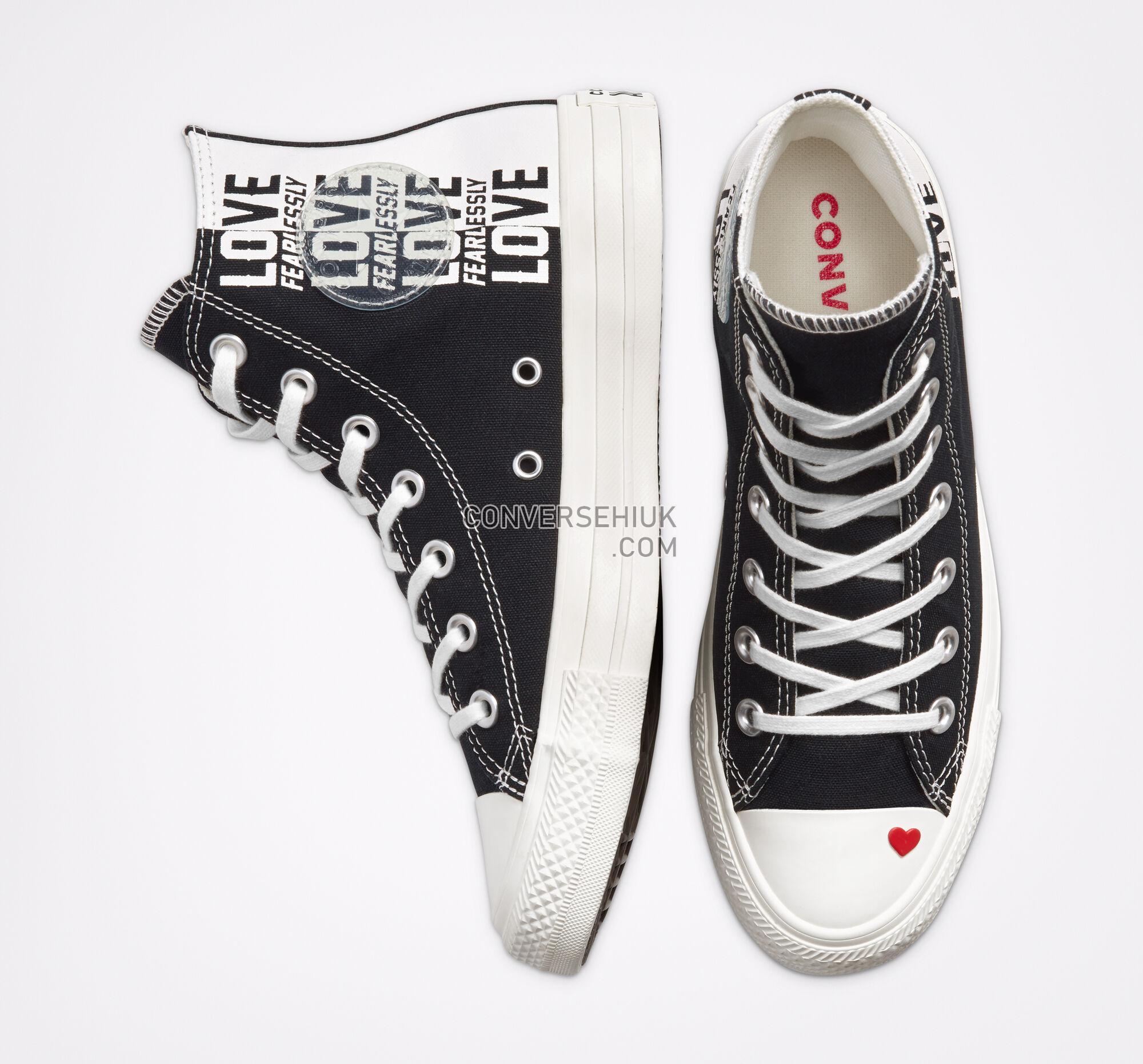 Converse Love Fearlessly Chuck Taylor All Star Black/Egret/University Red 567309F Shoes