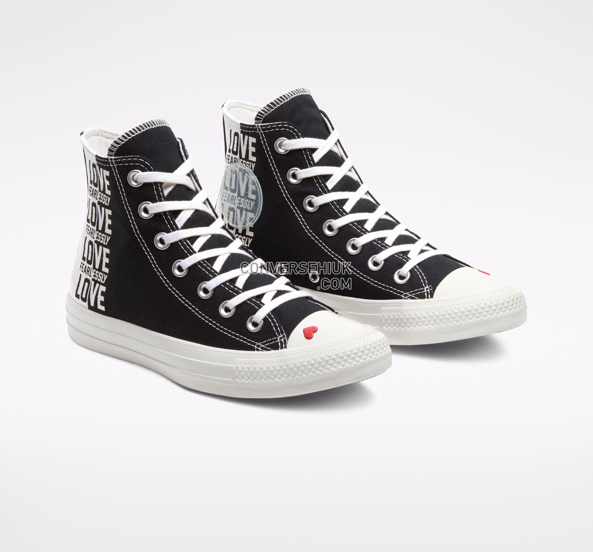 Converse Love Fearlessly Chuck Taylor All Star Black/Egret/University Red 567309F Shoes