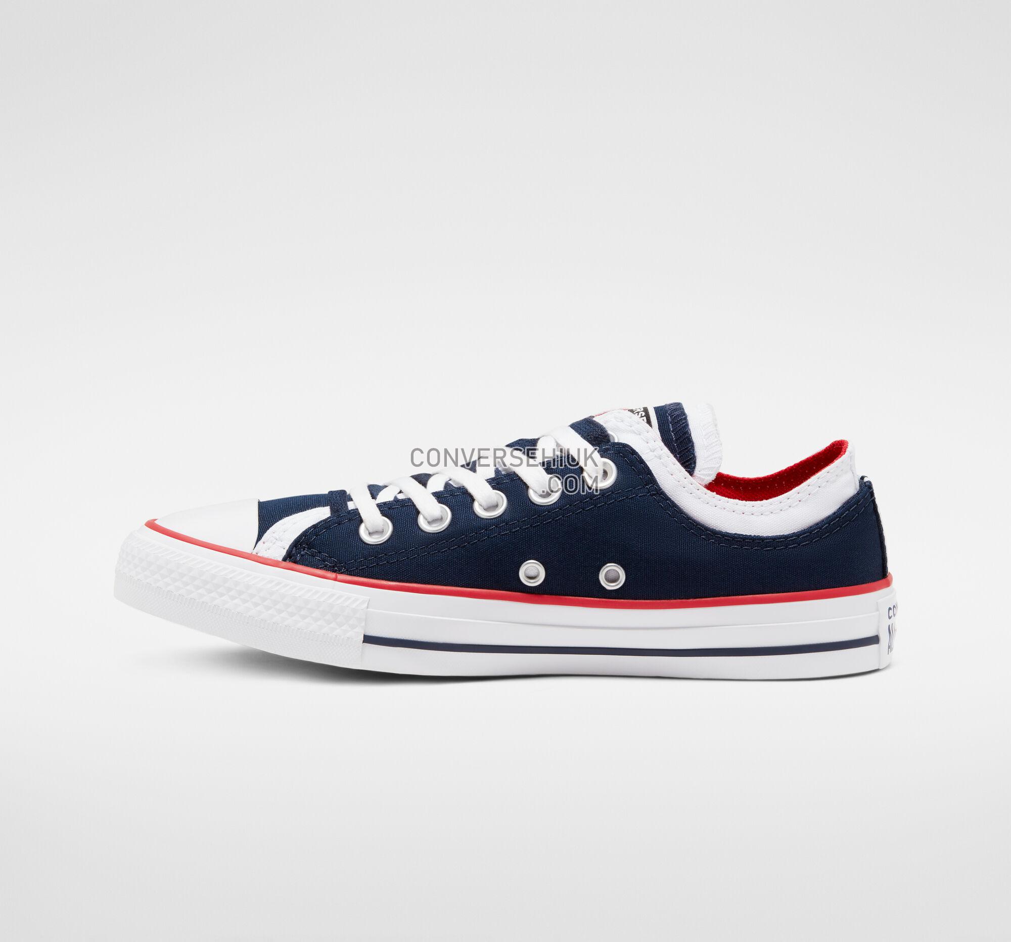 Converse Double Upper Chuck Taylor All Star Obsidian/White/University Red 567039F Shoes