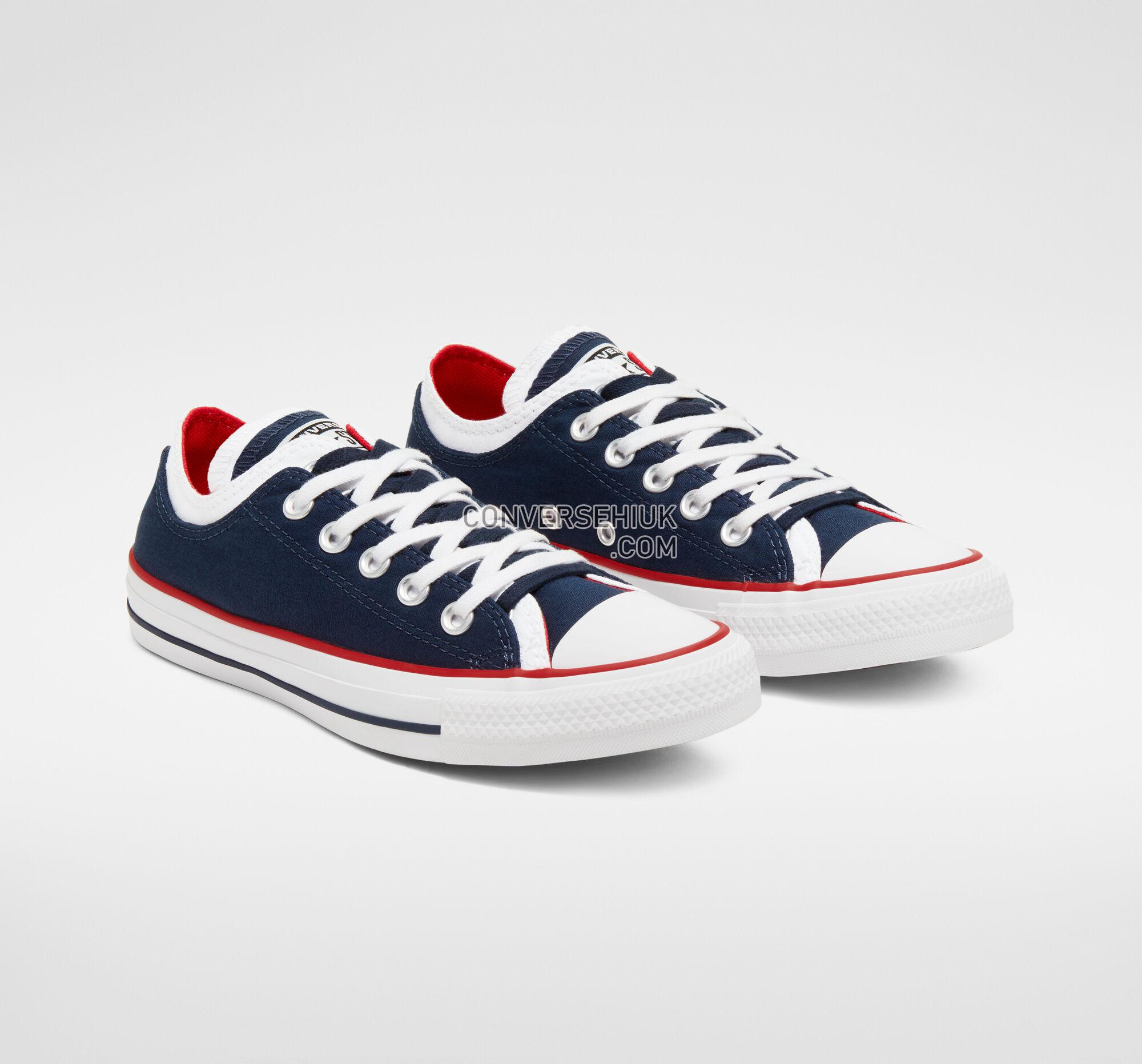 Converse Double Upper Chuck Taylor All Star Obsidian/White/University Red 567039F Shoes