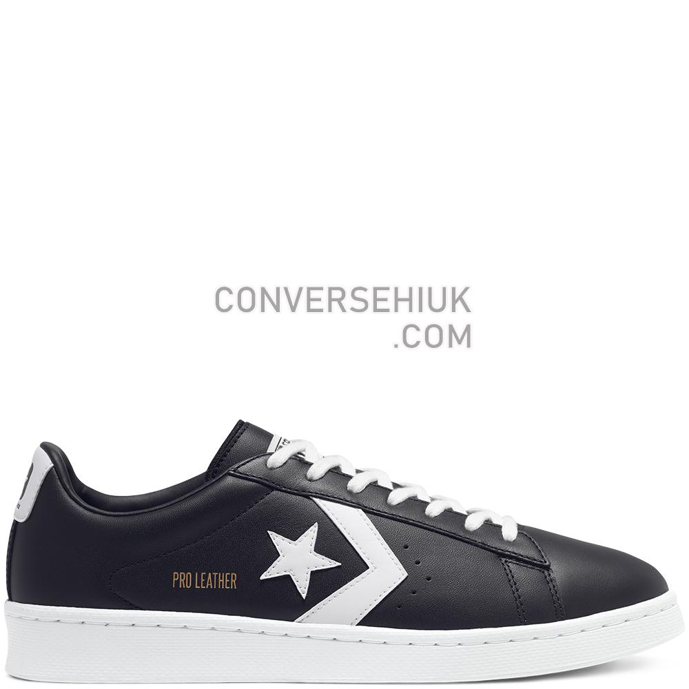 Converse Pro Leather Low-Top Shoe Black/white/white 167238C Shoes