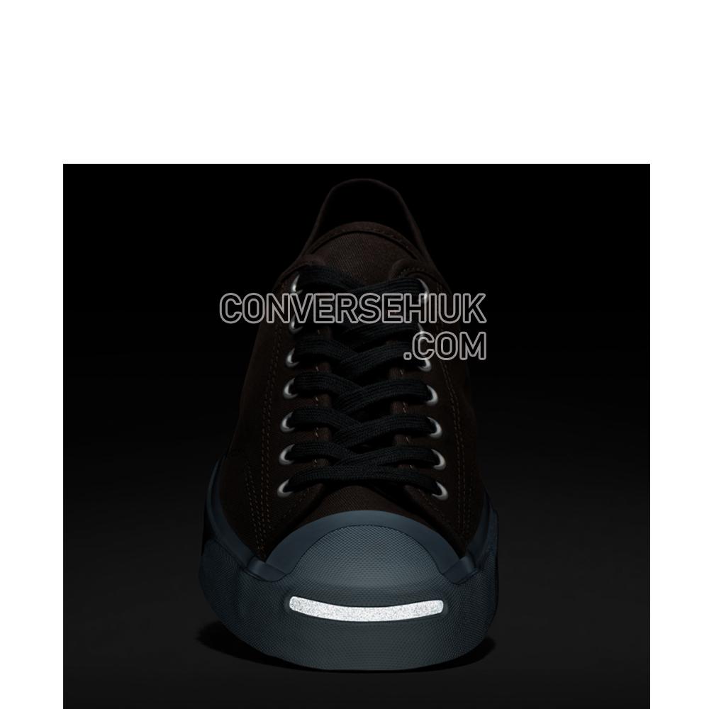 Converse Unisex Twill Reflective Design Jack Purcell Low Top Velvet Brown/black/white 165972C Shoes