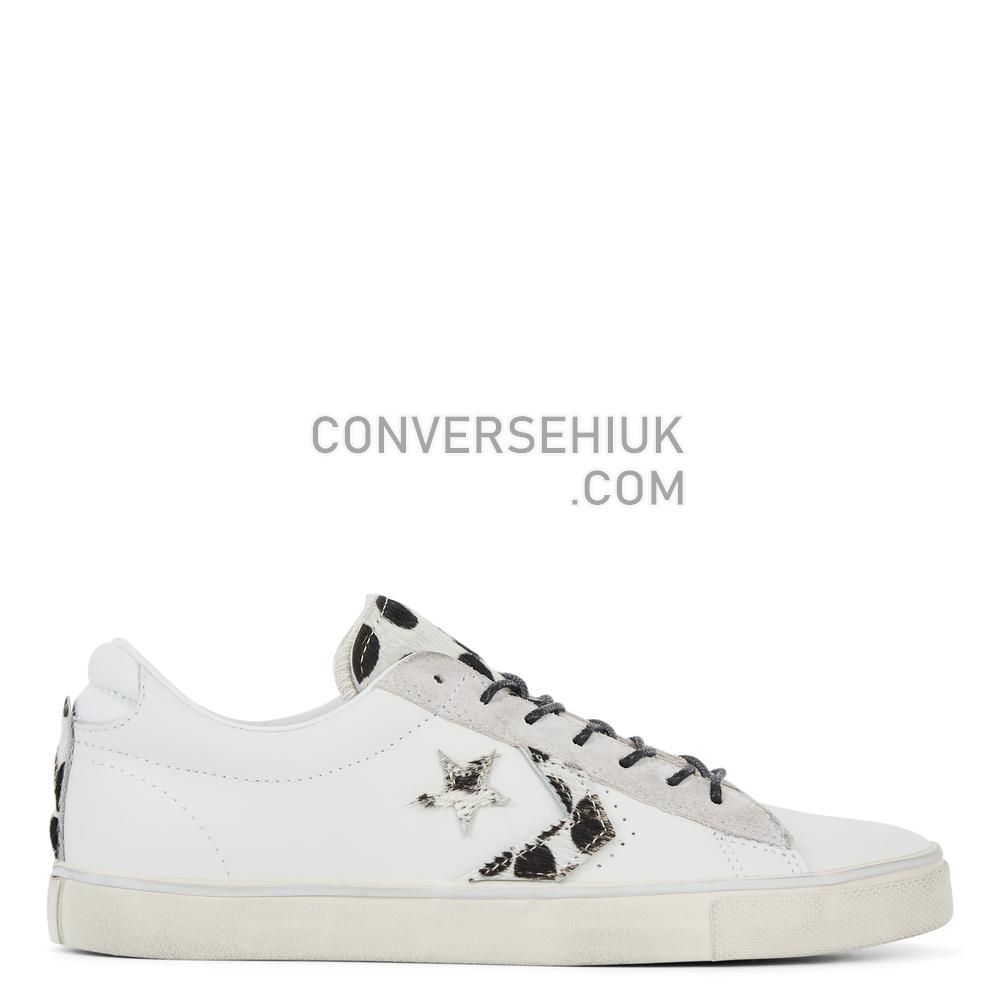 Converse Unisex Jungle Fur Pro Leather Low Top White/jungle Fur 166467C Shoes