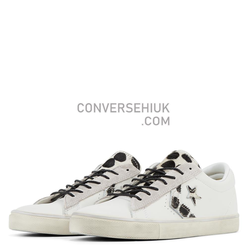 Converse Unisex Jungle Fur Pro Leather Low Top White/jungle Fur 166467C Shoes