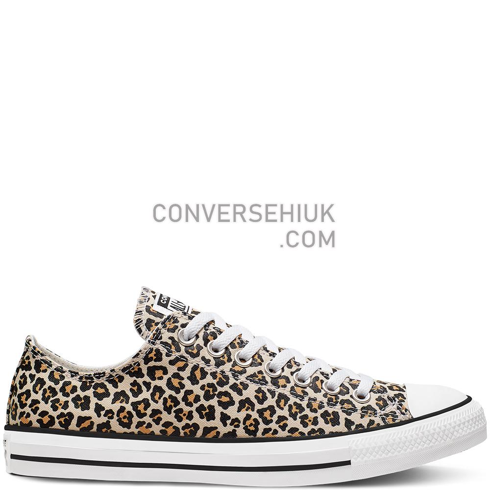 Converse Leopard Print Chuck Taylor All Star Low Top Black/driftwood/light Fawn 166260C Shoes