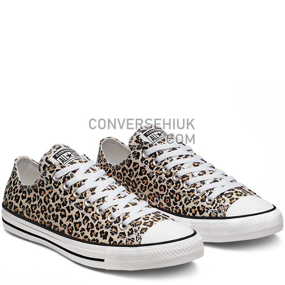 Converse Leopard Print Chuck Taylor All Star Low Top Black/driftwood/light Fawn 166260C Shoes