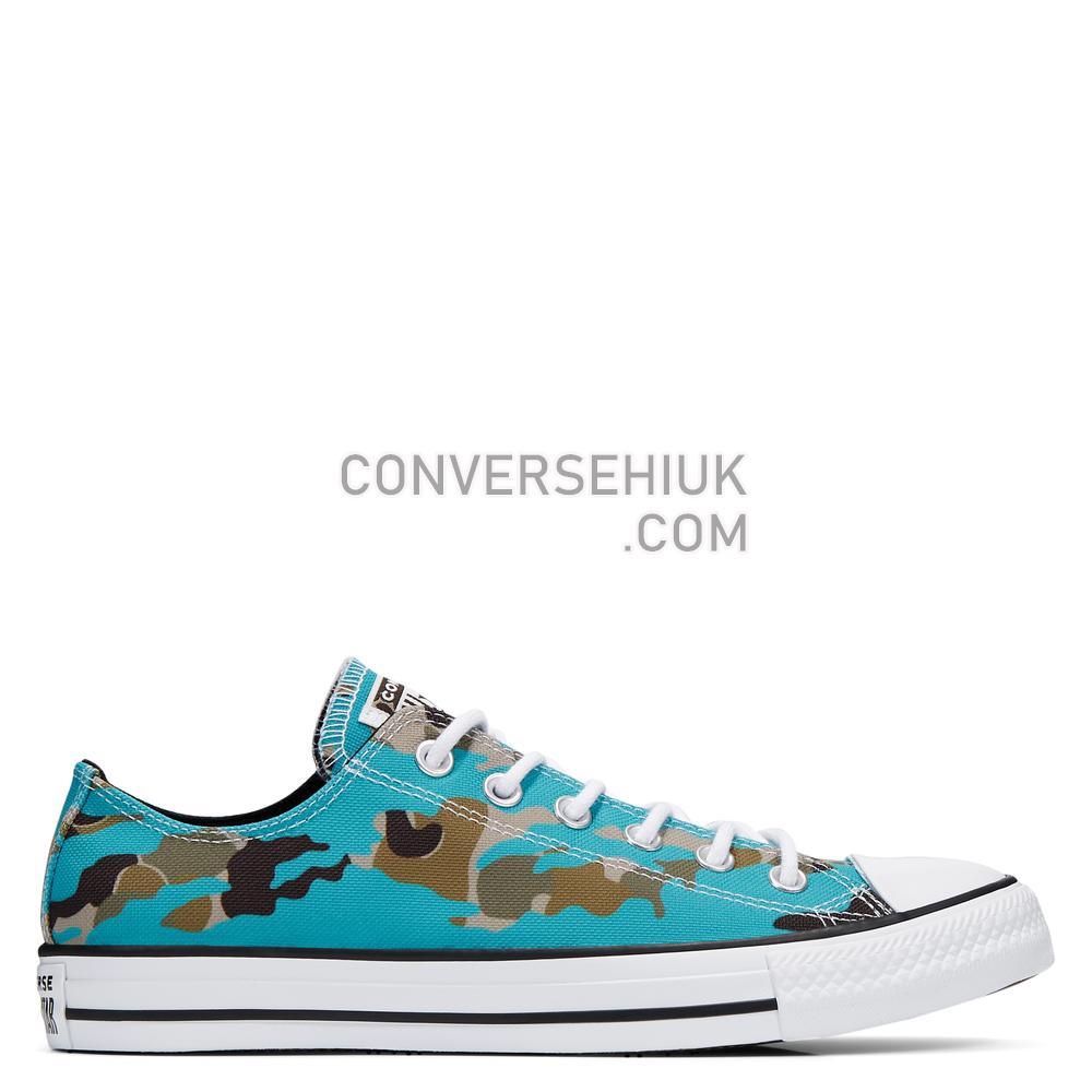 Converse Unisex All-over Camo Chuck Taylor All Star Low Top Turbo Green/black/white 166178C Shoes