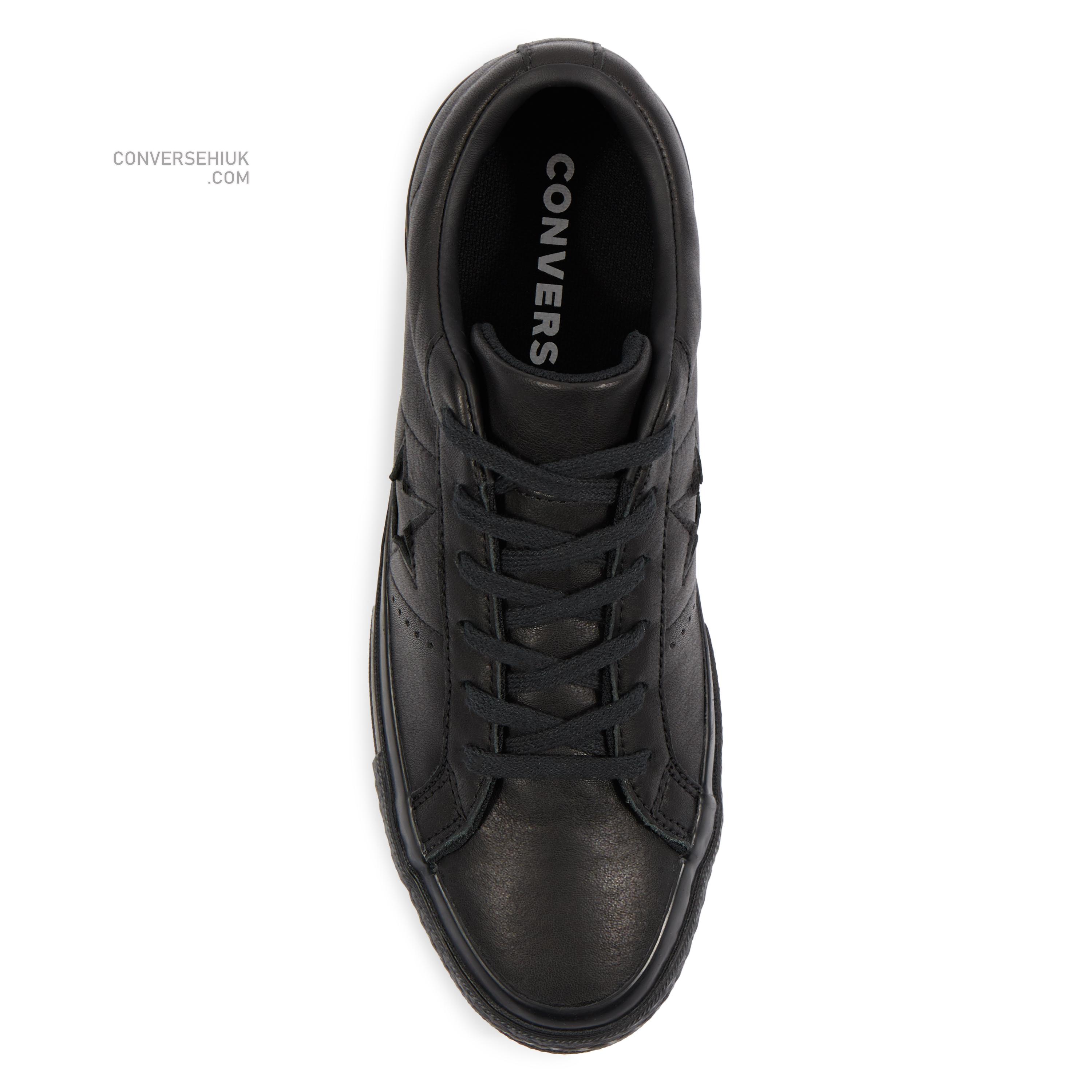 Converse One Star Leather Low Top Black/black/black 163110C Shoes