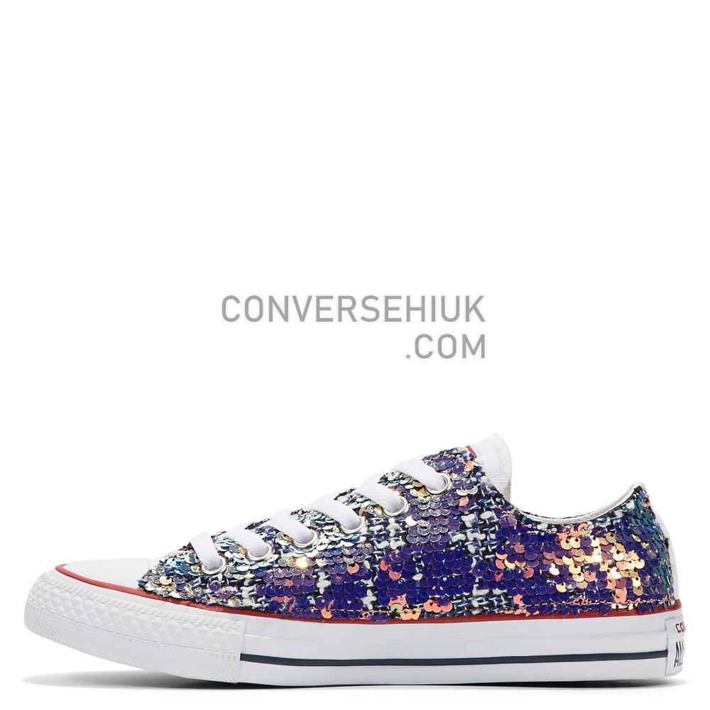 Converse Womens Multicolour Sequins Chuck Taylor All Star Low Top Multicolor Sequins 167394C Shoes