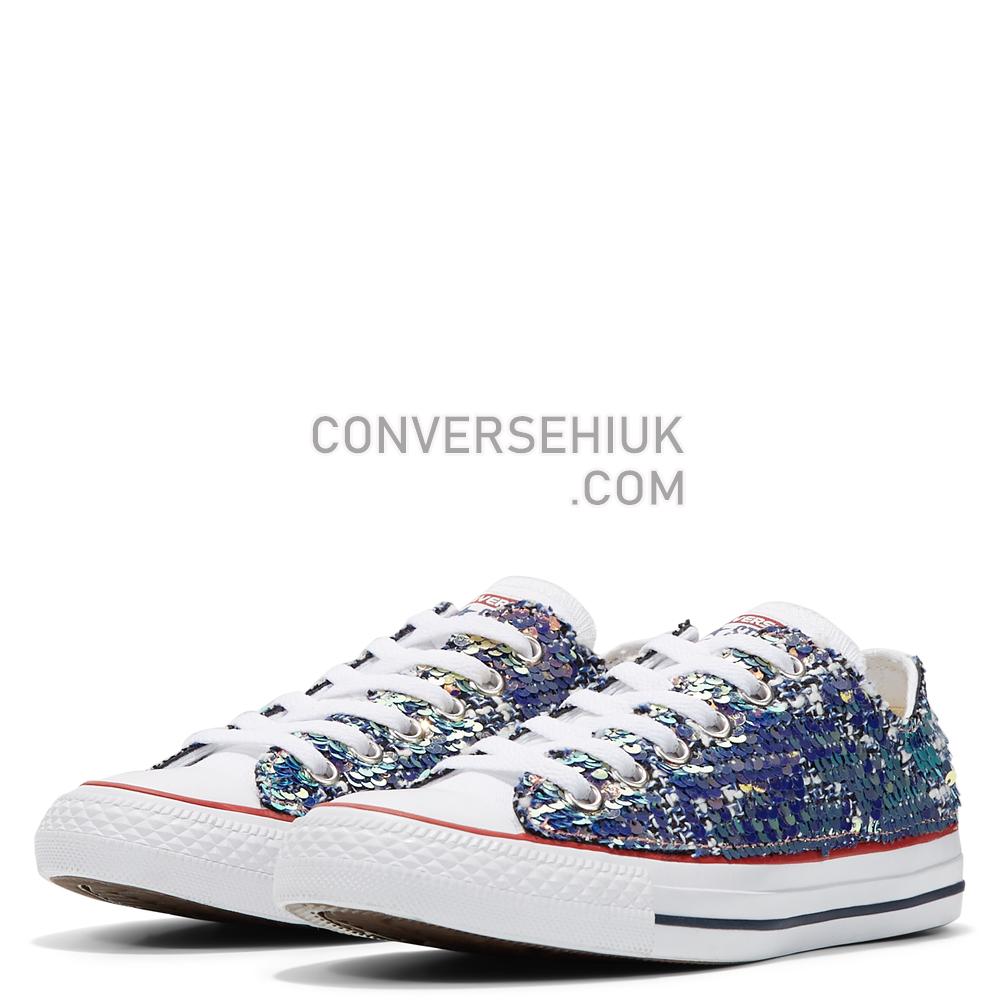 Converse Womens Multicolour Sequins Chuck Taylor All Star Low Top Multicolor Sequins 167394C Shoes