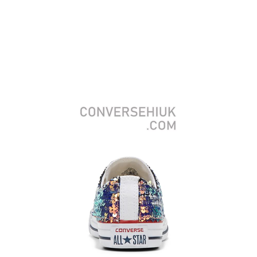 Converse Womens Multicolour Sequins Chuck Taylor All Star Low Top Multicolor Sequins 167394C Shoes