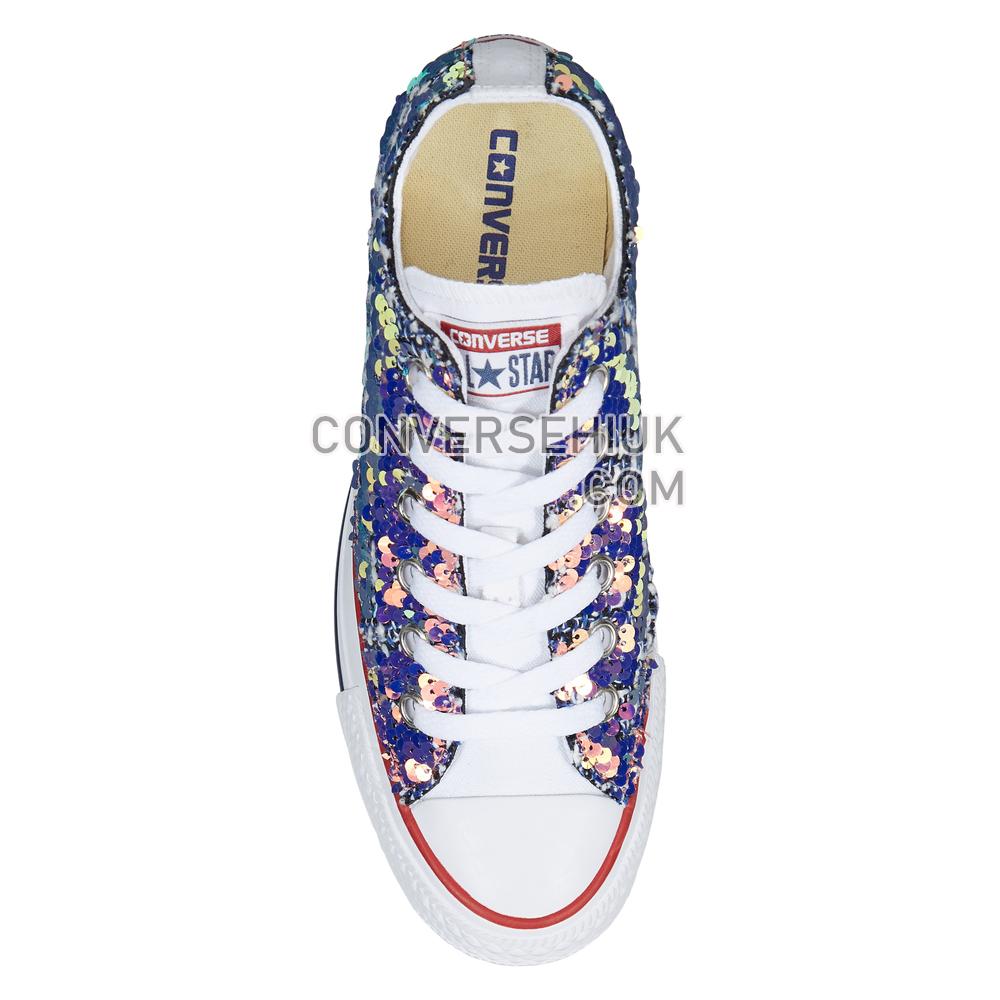 Converse Womens Multicolour Sequins Chuck Taylor All Star Low Top Multicolor Sequins 167394C Shoes