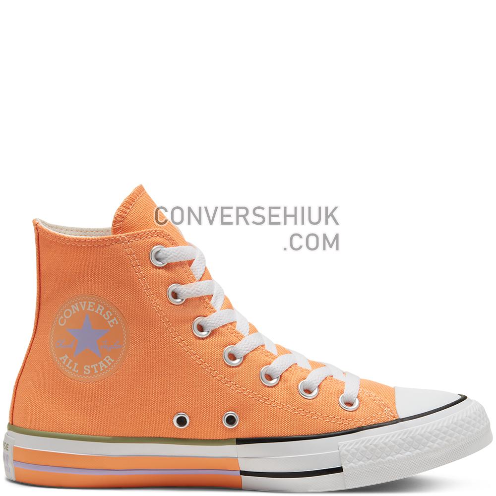 Converse Unisex Sunblocked Chuck Taylor All Star High Top Fuel Orange/moonstone Violet 167634C Shoes