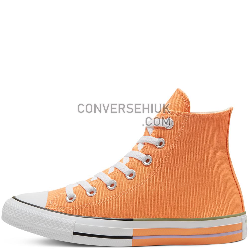 Converse Unisex Sunblocked Chuck Taylor All Star High Top Fuel Orange/moonstone Violet 167634C Shoes