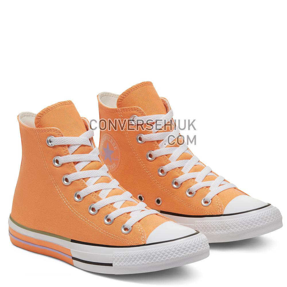 Converse Unisex Sunblocked Chuck Taylor All Star High Top Fuel Orange/moonstone Violet 167634C Shoes