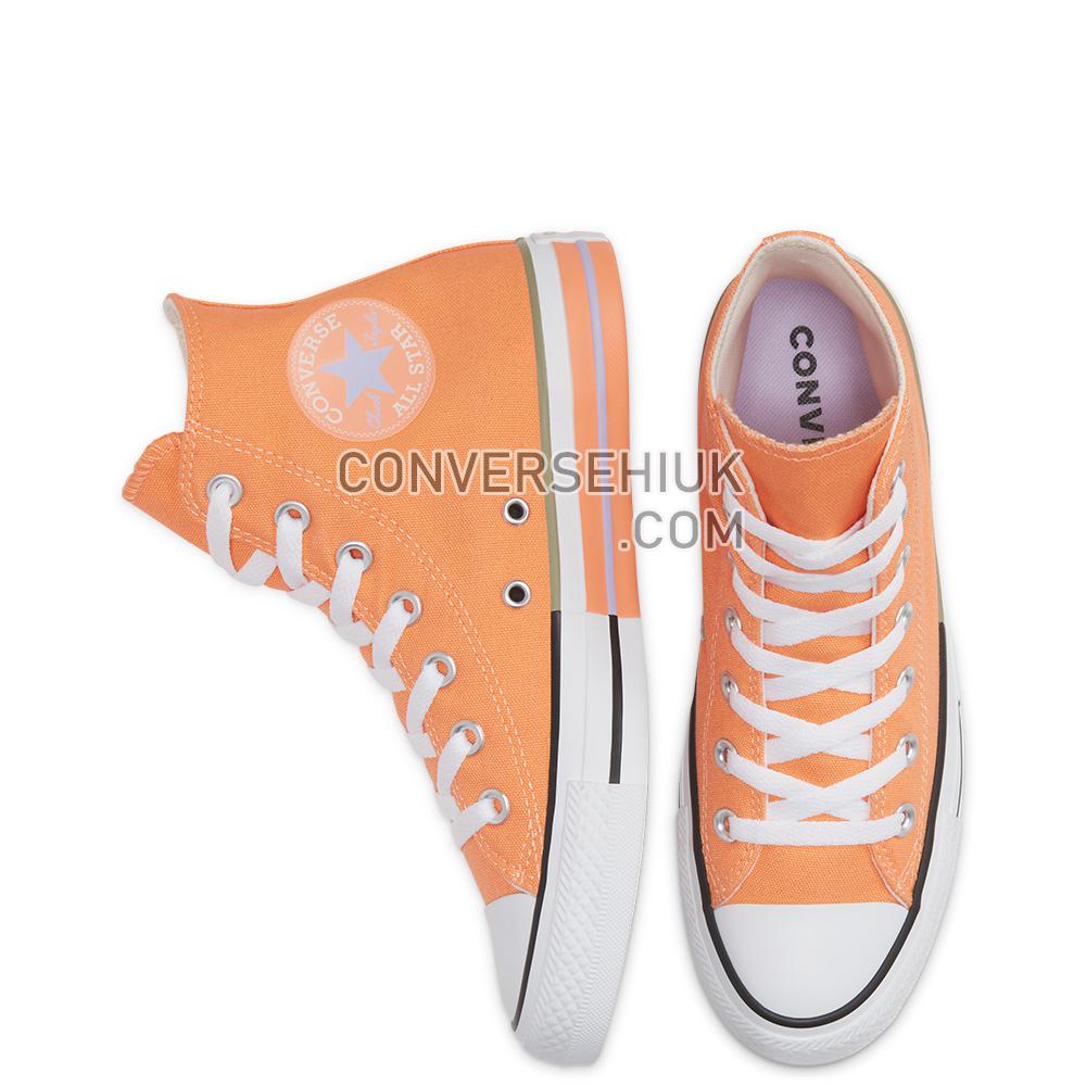 Converse Unisex Sunblocked Chuck Taylor All Star High Top Fuel Orange/moonstone Violet 167634C Shoes