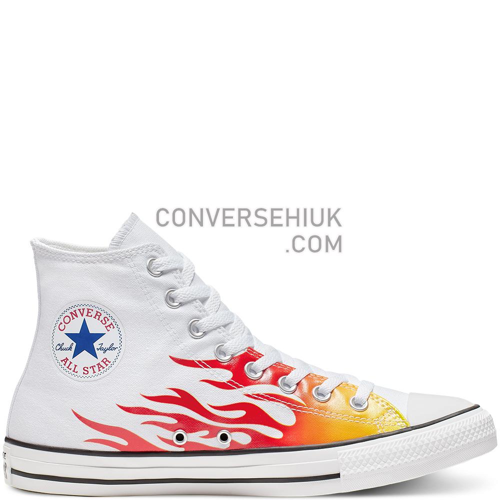 Converse Archive Print Chuck Taylor All Star High Top White/enamel Red/fresh Yellow 166257C Shoes