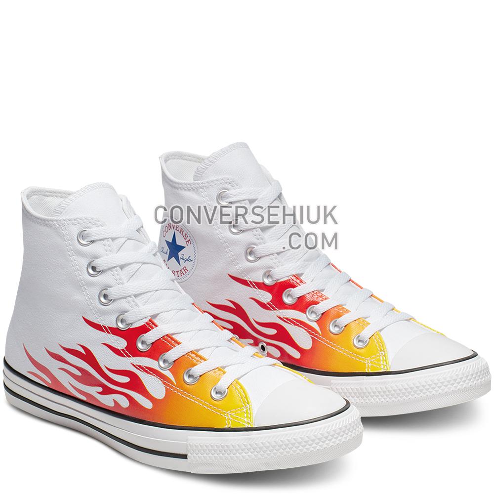 Converse Archive Print Chuck Taylor All Star High Top White/enamel Red/fresh Yellow 166257C Shoes