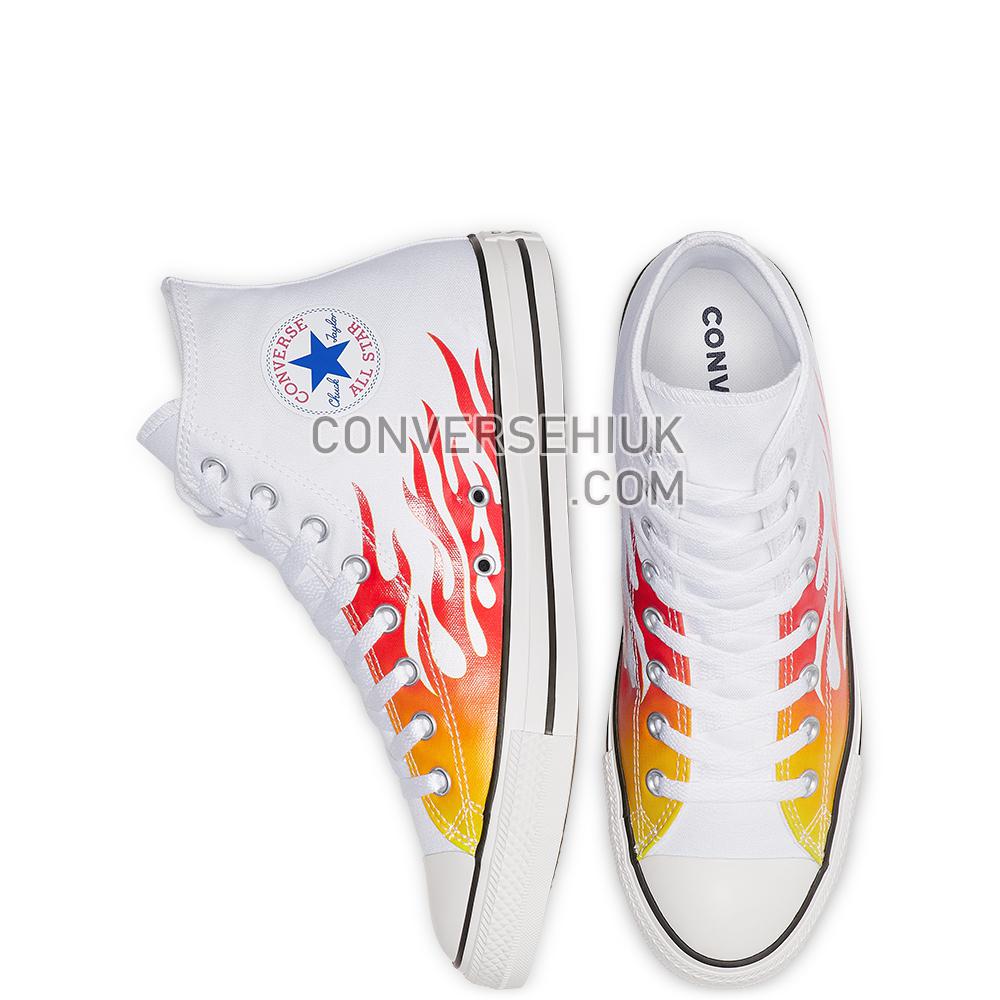 Converse Archive Print Chuck Taylor All Star High Top White/enamel Red/fresh Yellow 166257C Shoes