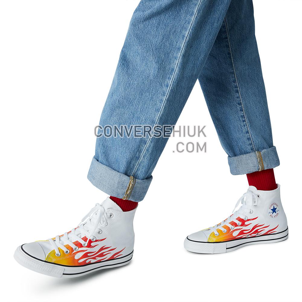 Converse Archive Print Chuck Taylor All Star High Top White/enamel Red/fresh Yellow 166257C Shoes