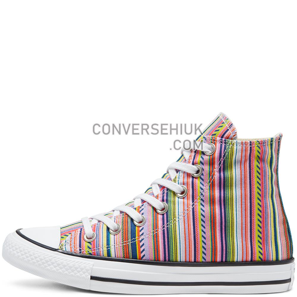 Converse Unisex Summer Stripes Chuck Taylor All Star High Top White/multi/black 168279C Shoes