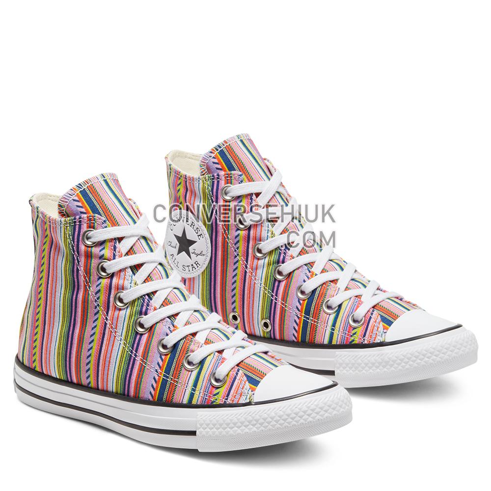 Converse Unisex Summer Stripes Chuck Taylor All Star High Top White/multi/black 168279C Shoes