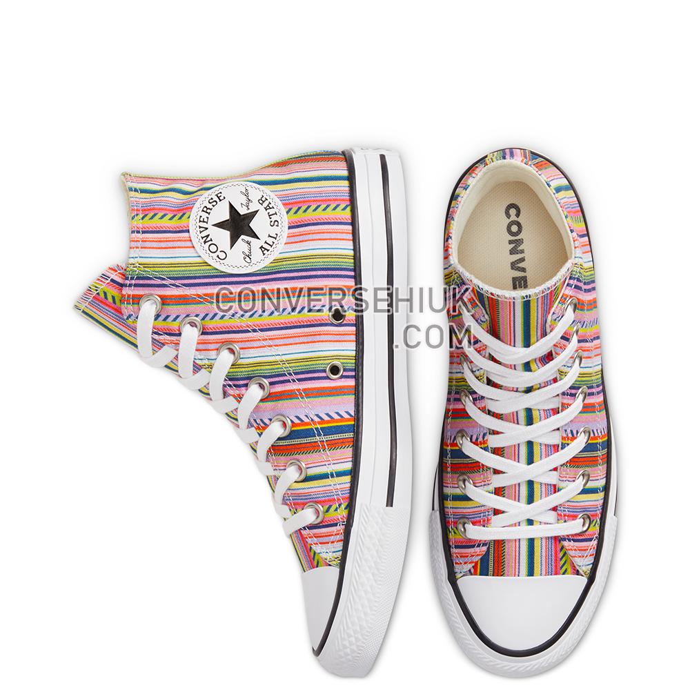 Converse Unisex Summer Stripes Chuck Taylor All Star High Top White/multi/black 168279C Shoes