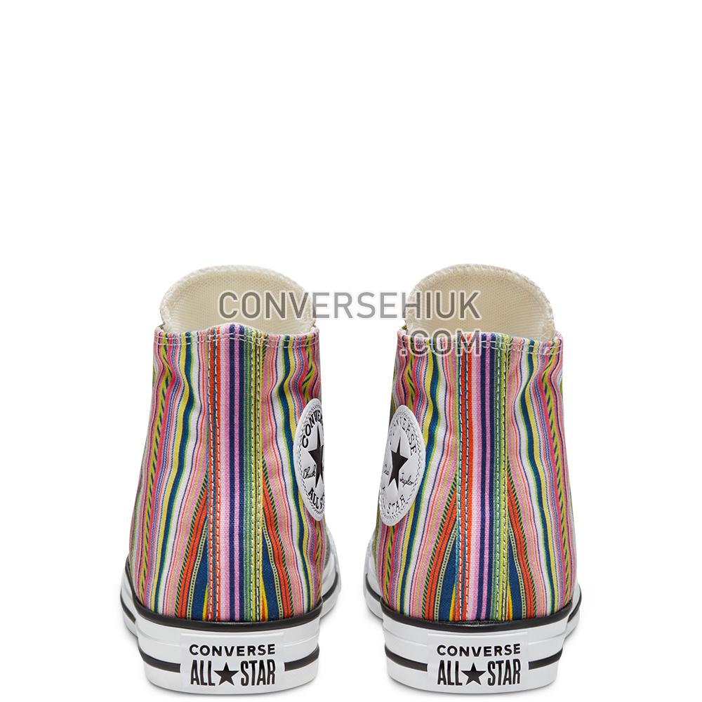 Converse Unisex Summer Stripes Chuck Taylor All Star High Top White/multi/black 168279C Shoes