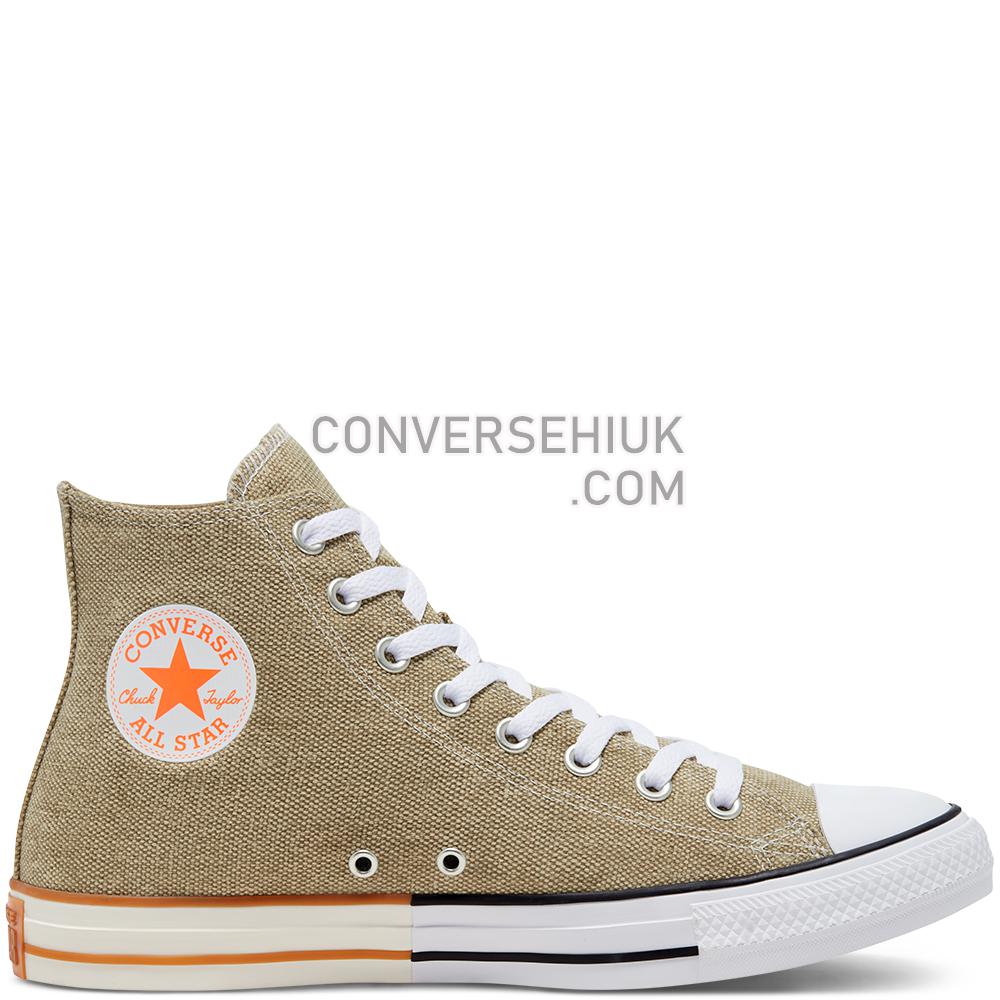 Converse Unisex Happy Camper Chuck Taylor All Star High Top Khaki/total Orange/white 167658C Shoes