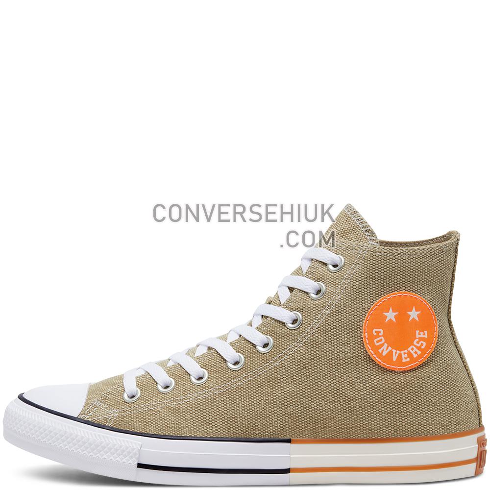 Converse Unisex Happy Camper Chuck Taylor All Star High Top Khaki/total Orange/white 167658C Shoes