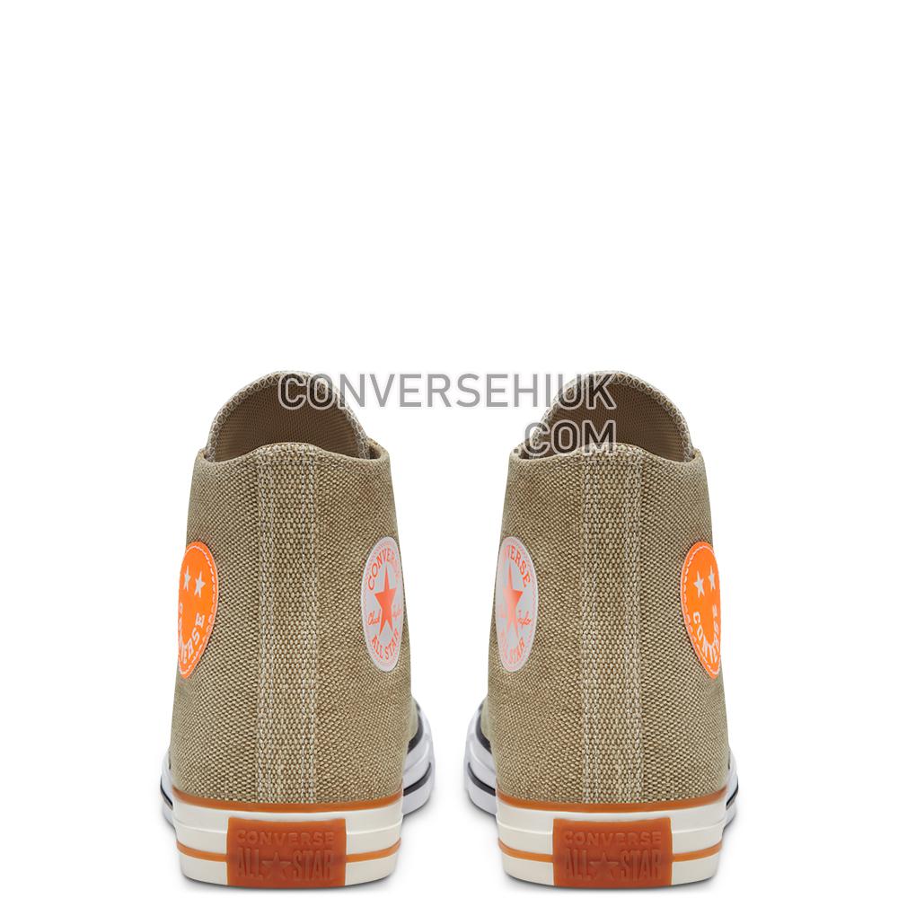 Converse Unisex Happy Camper Chuck Taylor All Star High Top Khaki/total Orange/white 167658C Shoes