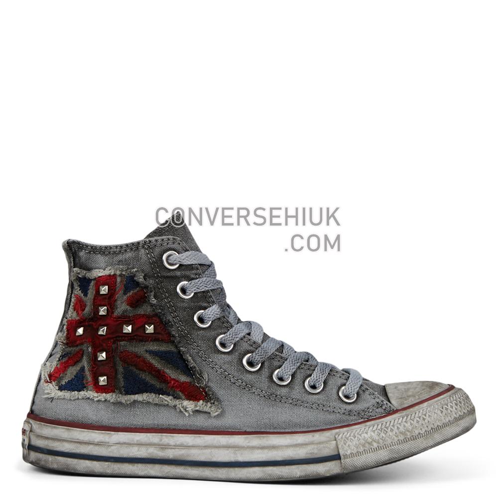 Converse Unisex Distressed UK Flag Chuck Taylor All Star High Top Uk Flag Distressed 167388C Shoes