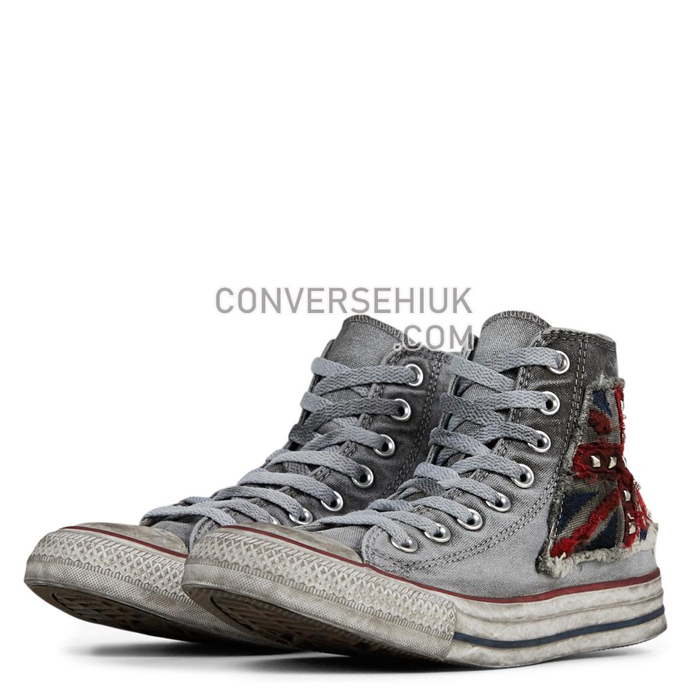 Converse Unisex Distressed UK Flag Chuck Taylor All Star High Top Uk Flag Distressed 167388C Shoes