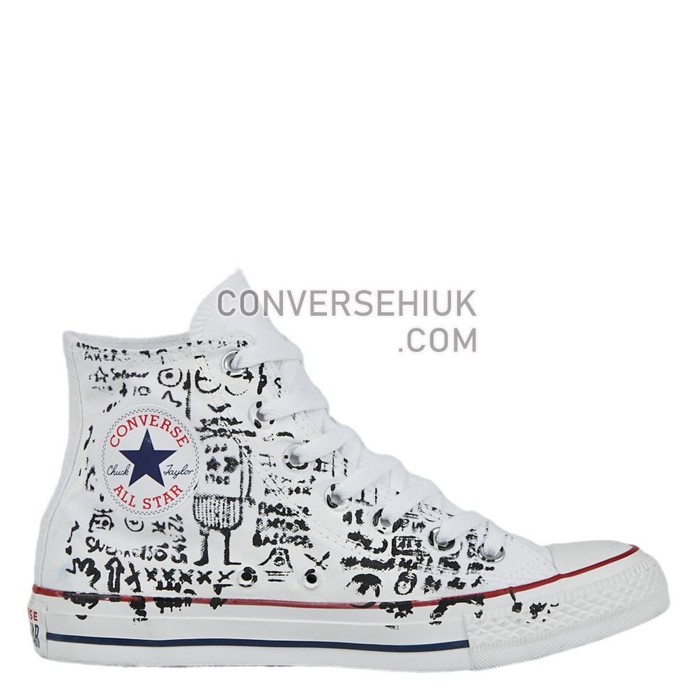 Converse Unisex Hand-Painted Graffiti Chuck Taylor All Star High Top Robot Graffiti 167397C Shoes