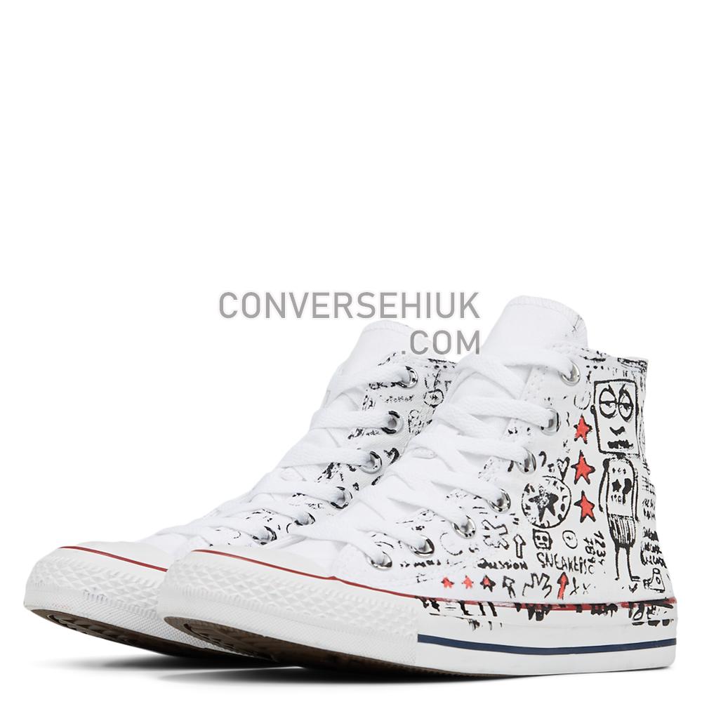 Converse Unisex Hand-Painted Graffiti Chuck Taylor All Star High Top Robot Graffiti 167397C Shoes