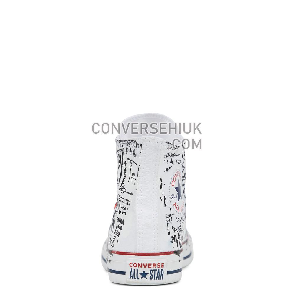 Converse Unisex Hand-Painted Graffiti Chuck Taylor All Star High Top Robot Graffiti 167397C Shoes