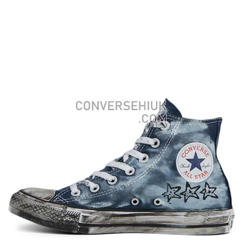 Converse Unisex Hand-Painted Graffiti Chuck Taylor All Star High Top Cactus Graffiti 167396C Shoes