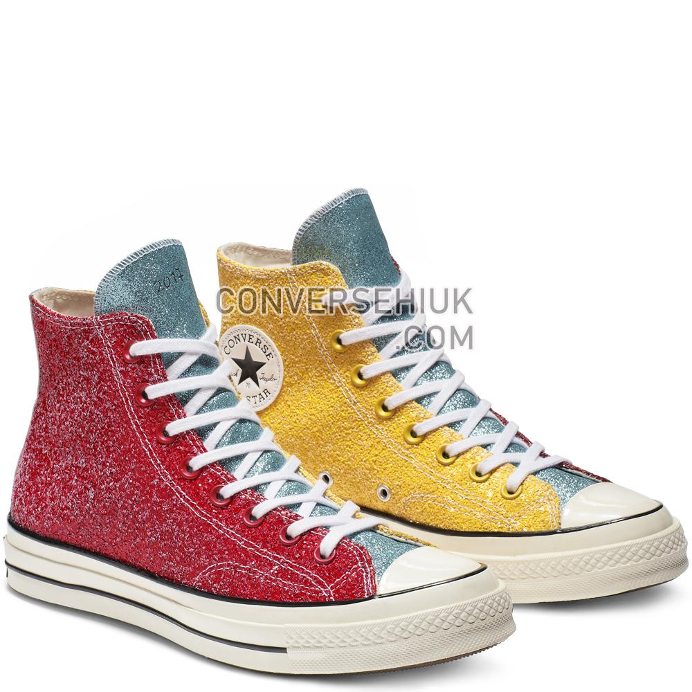 Converse x JW Anderson Chuck 70 Glitter High Top Barbados Cherry/sulphur/egret 164694C Shoes